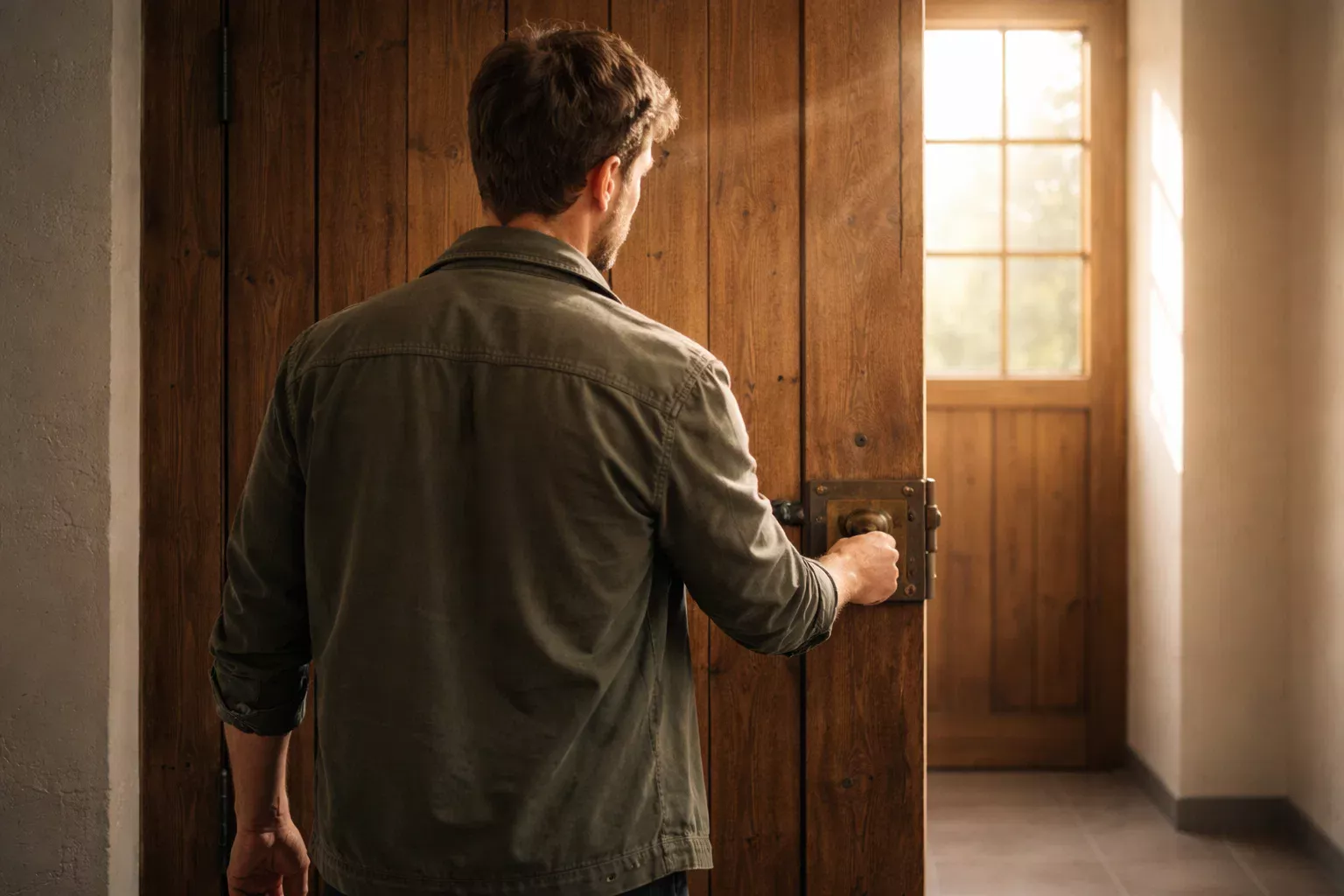 Persoon sluit een deur met een slot als symbool voor zelfuitsluiting